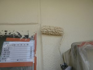 塗装工事 上塗り